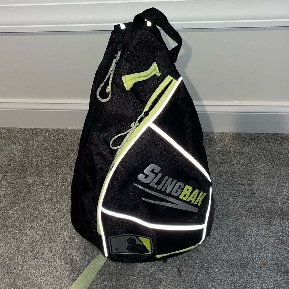 MLB Baseball Men’s women’s kids Black & Neon yellow Slingback Backpack (Unisex)